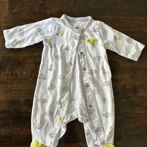Carter's White and Yellow Duck Print One Piece